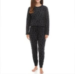 Crown & Ivy™ Butter Knit Long Sleeve Flocked Pajama Set | Size XL